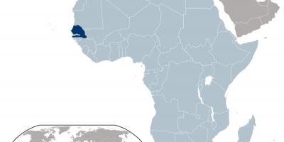 Мапа локације Сенегал на свет