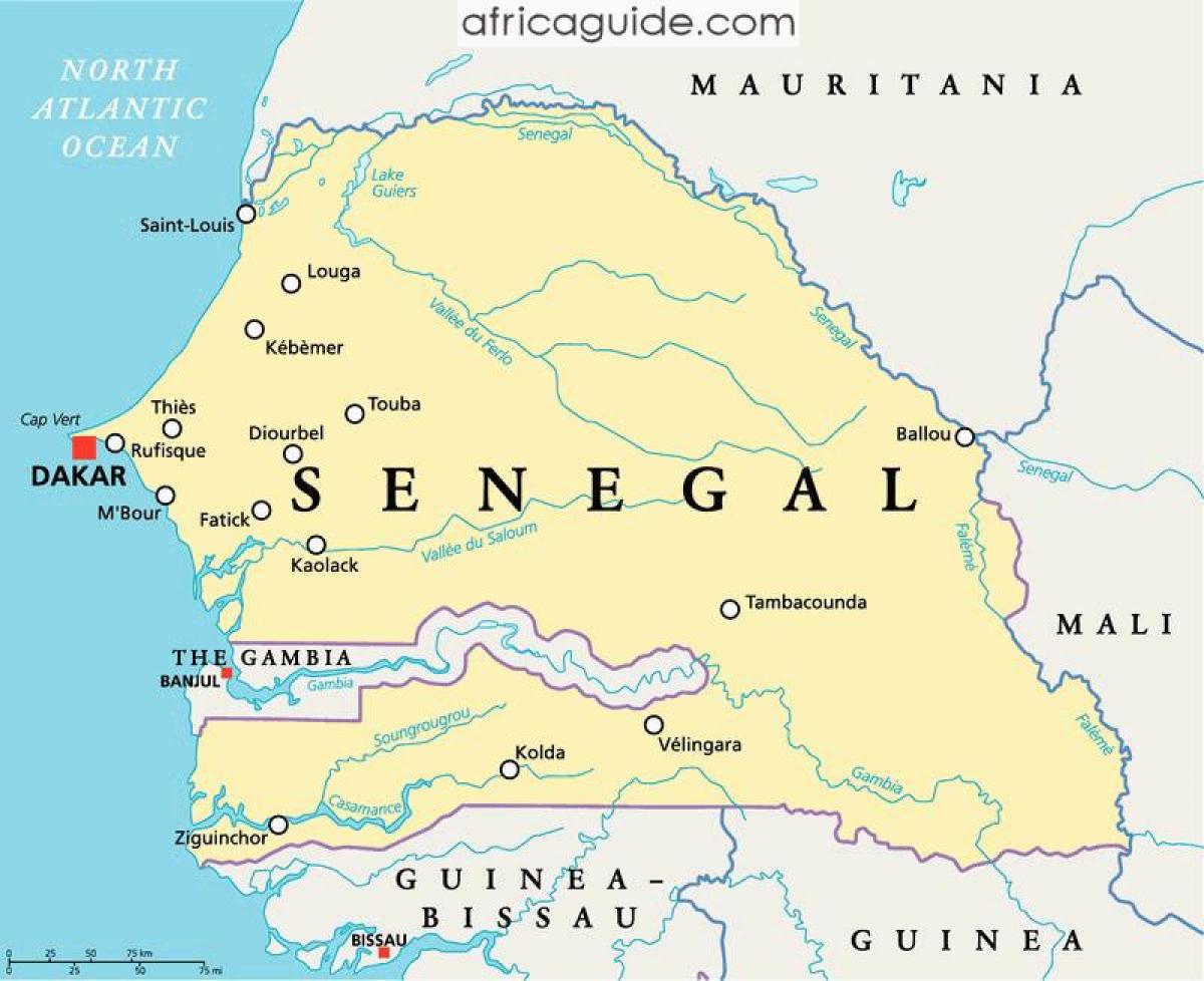 Реке Сенегал карта Африке