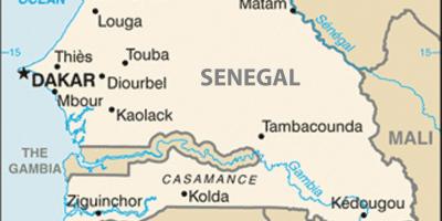 Карта Сенегала и околних земаља